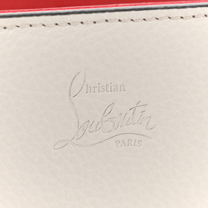 Christian Louboutin Calfskin Glitter Spikes Multimetal Paloma Clutch White 6 of 13