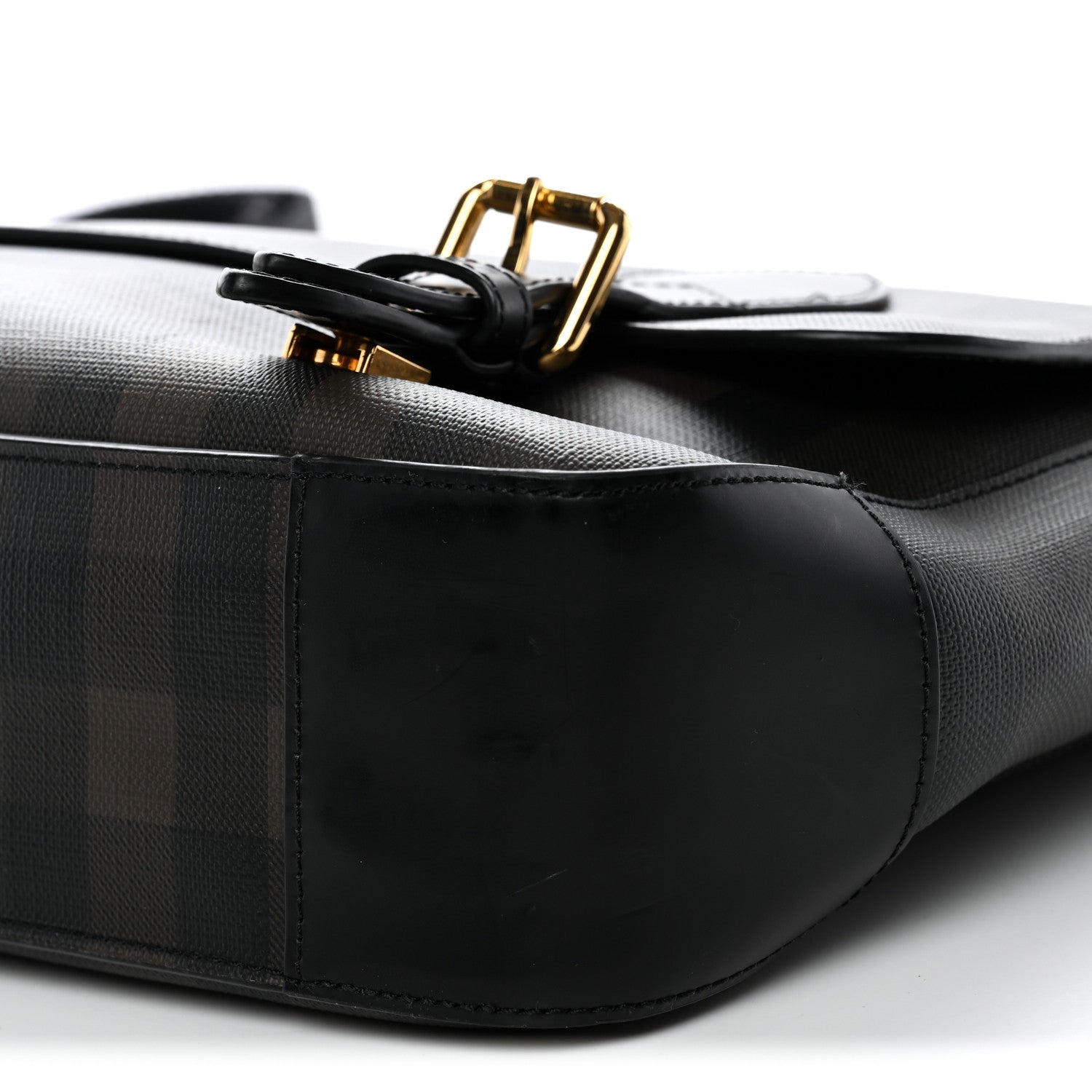 Burberry Smoked Check Medium Hendley Messenger Bag Black 10 of 10
