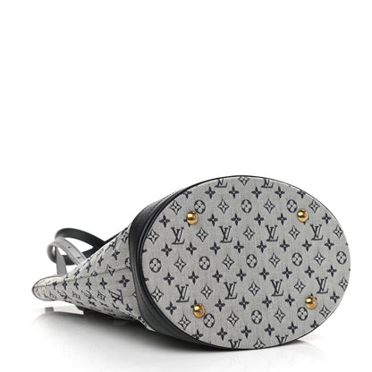 Louis Vuitton Mini Lin Monogram Bucket Bag Blue 4 of 10