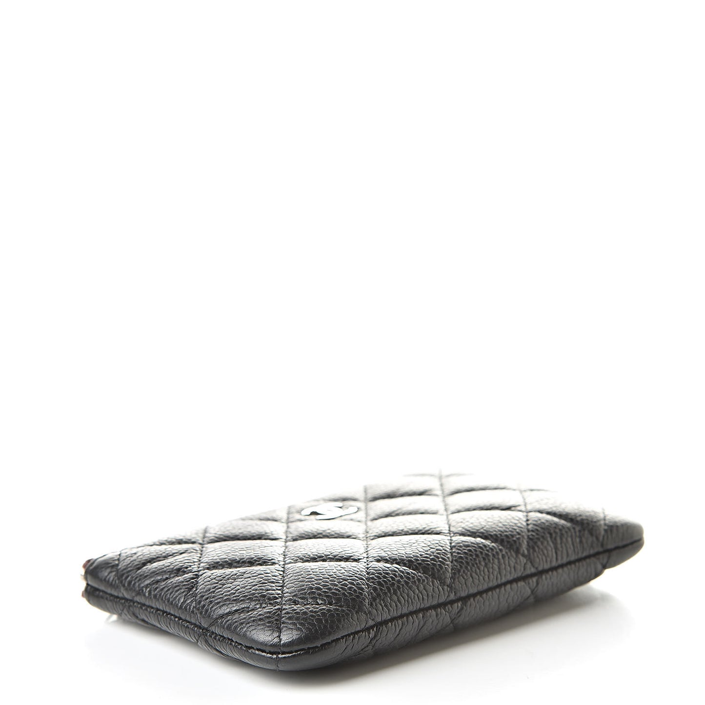 Caviar Quilted Small Cosmetic Case Black