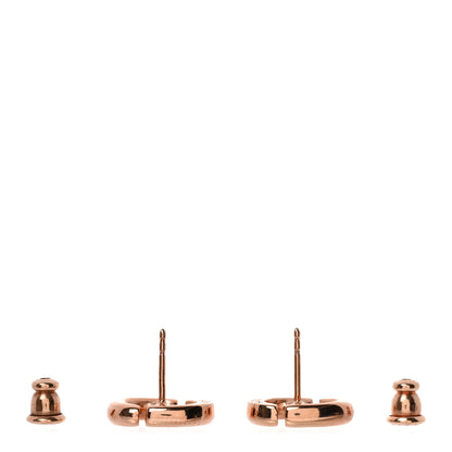 Christian Dior Metal Petit CD Stud Earrings Pink Gold 3 of 5