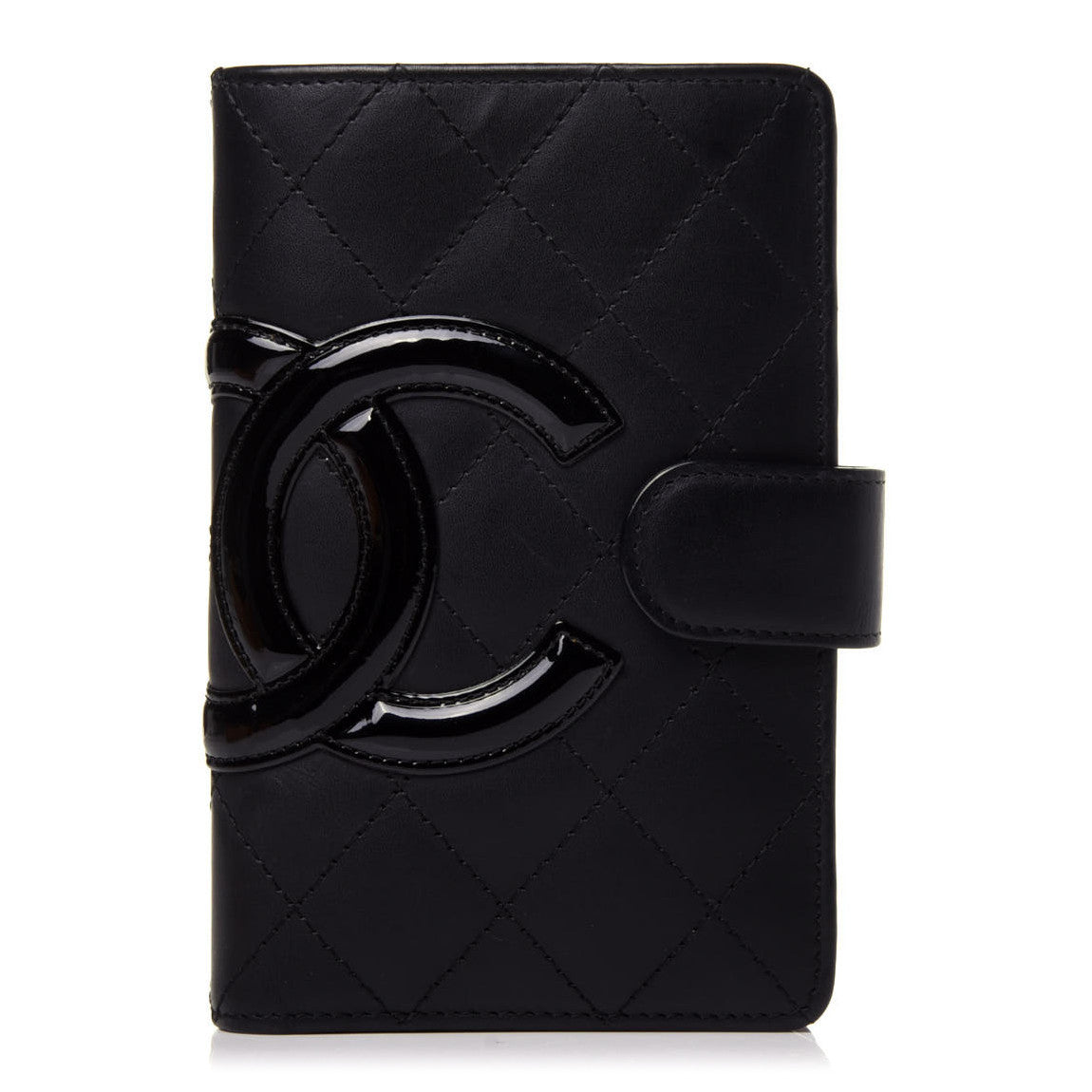 Calfskin Cambon Zipped Pocket Wallet Black