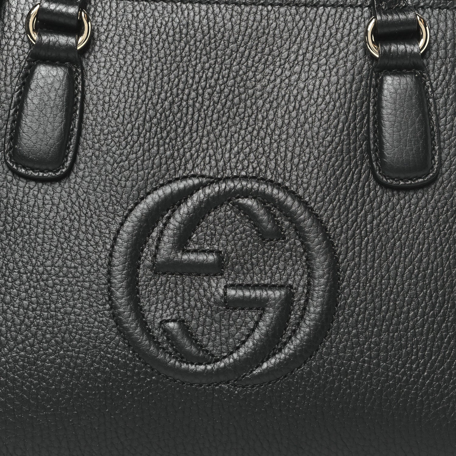 Gucci Dollar Calfskin Medium Soho Top Handle Satchel Black 8 of 10