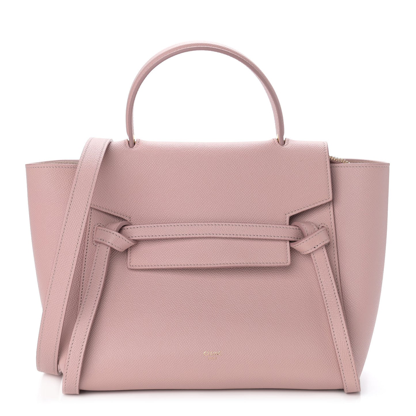 Grained Calfskin Micro Belt Bag Vintage Pink