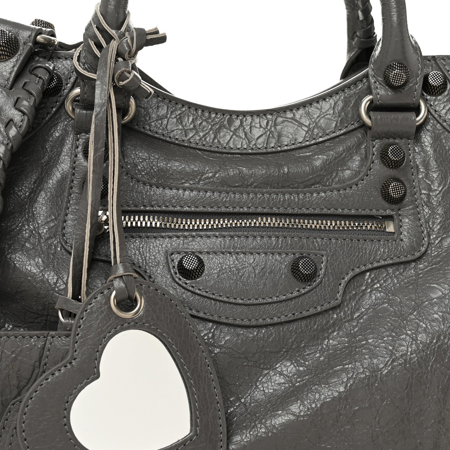 Balenciaga Agneau Arena Neo Cagole City Handbag Dark Grey 9 of 11