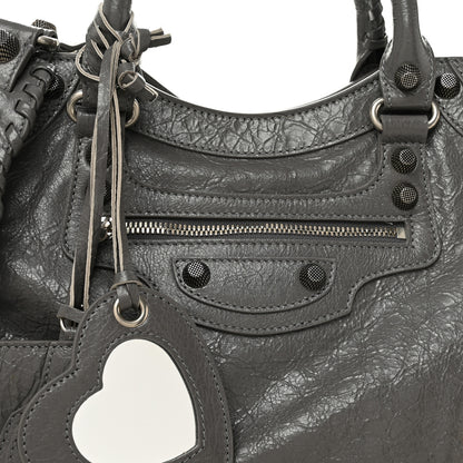 Balenciaga Agneau Arena Neo Cagole City Handbag Dark Grey 9 of 11