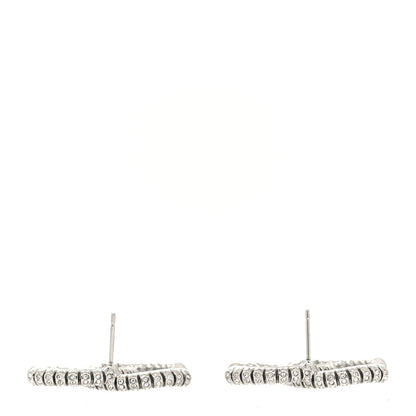 Chanel Crystal Large CC Earrings Silver 3 of 4