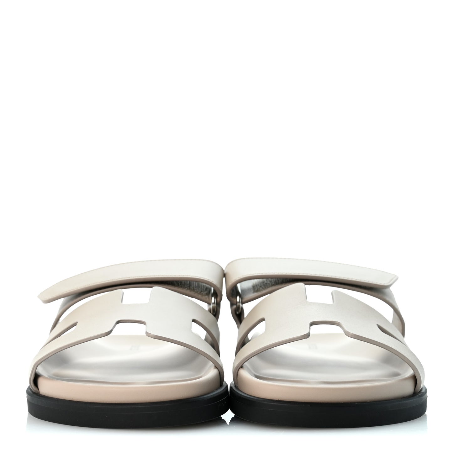 Calfskin Womens Chypre Sandals 36.5 Beige Mastic