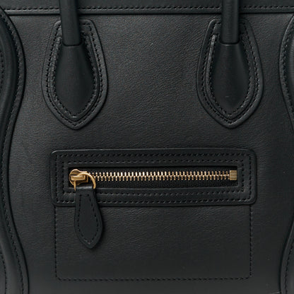 Celine Smooth Calfskin Nano Luggage Black 8 of 10