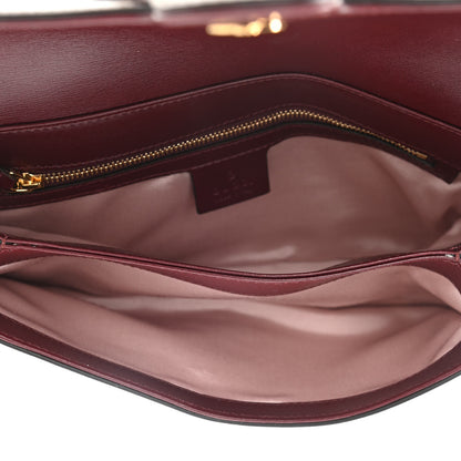 Gucci Vitello Palmellato Lux Small Arli Flap Shoulder Bag Vintage Bordeaux 5 of 9