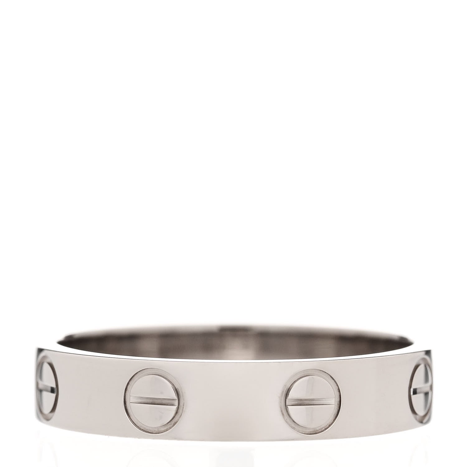 Cartier 18K White Gold 3.5mm LOVE Wedding Band Ring 50 5.25 3 of 4