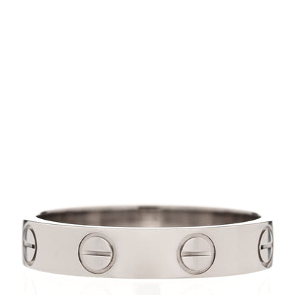 Cartier 18K White Gold 3.5mm LOVE Wedding Band Ring 50 5.25 3 of 4