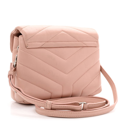 Saint Laurent Calfskin Y Quilted Monogram Toy Loulou Crossbody Bag Tender Pink 3 of 11