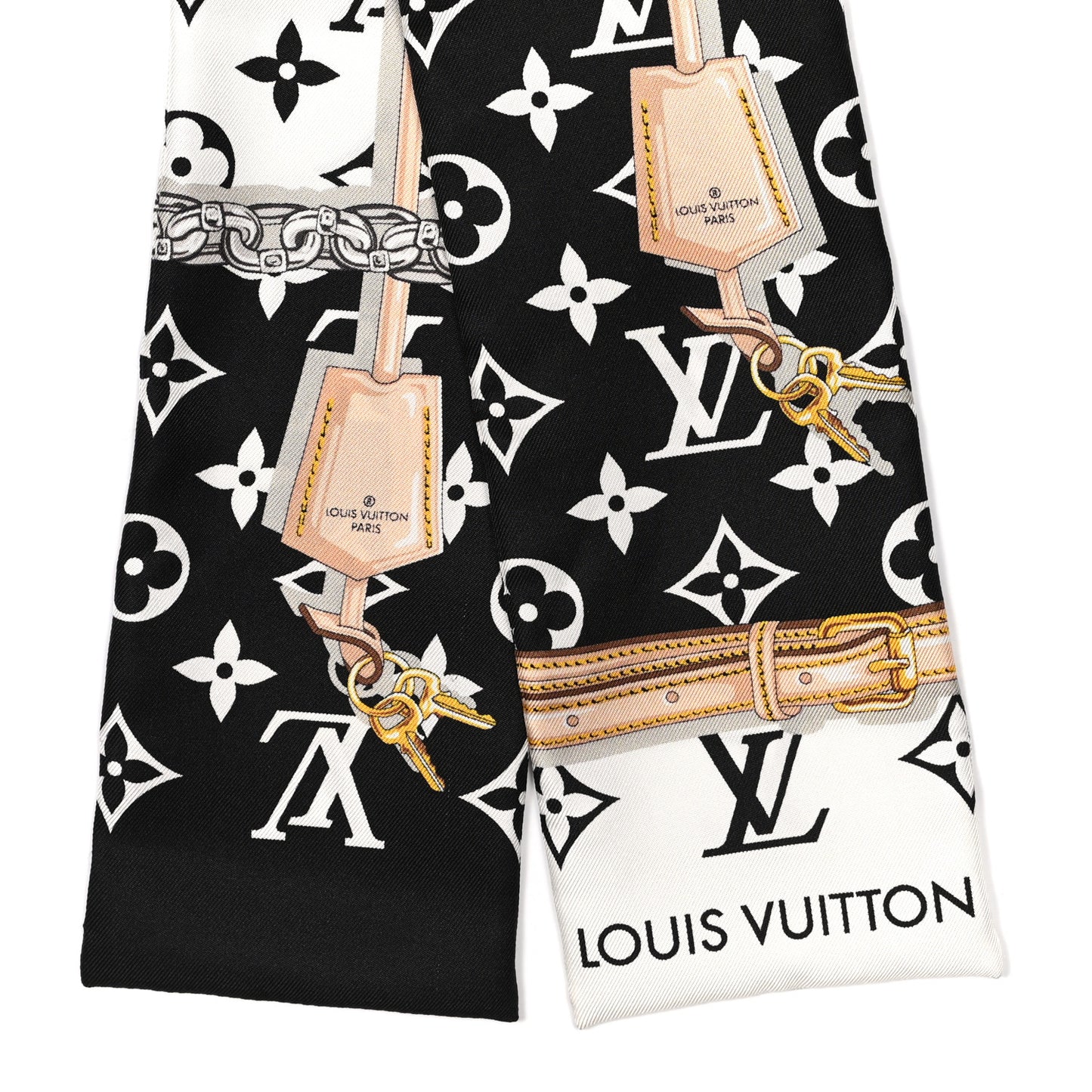 Silk Monogram Confidential Bandeau Black