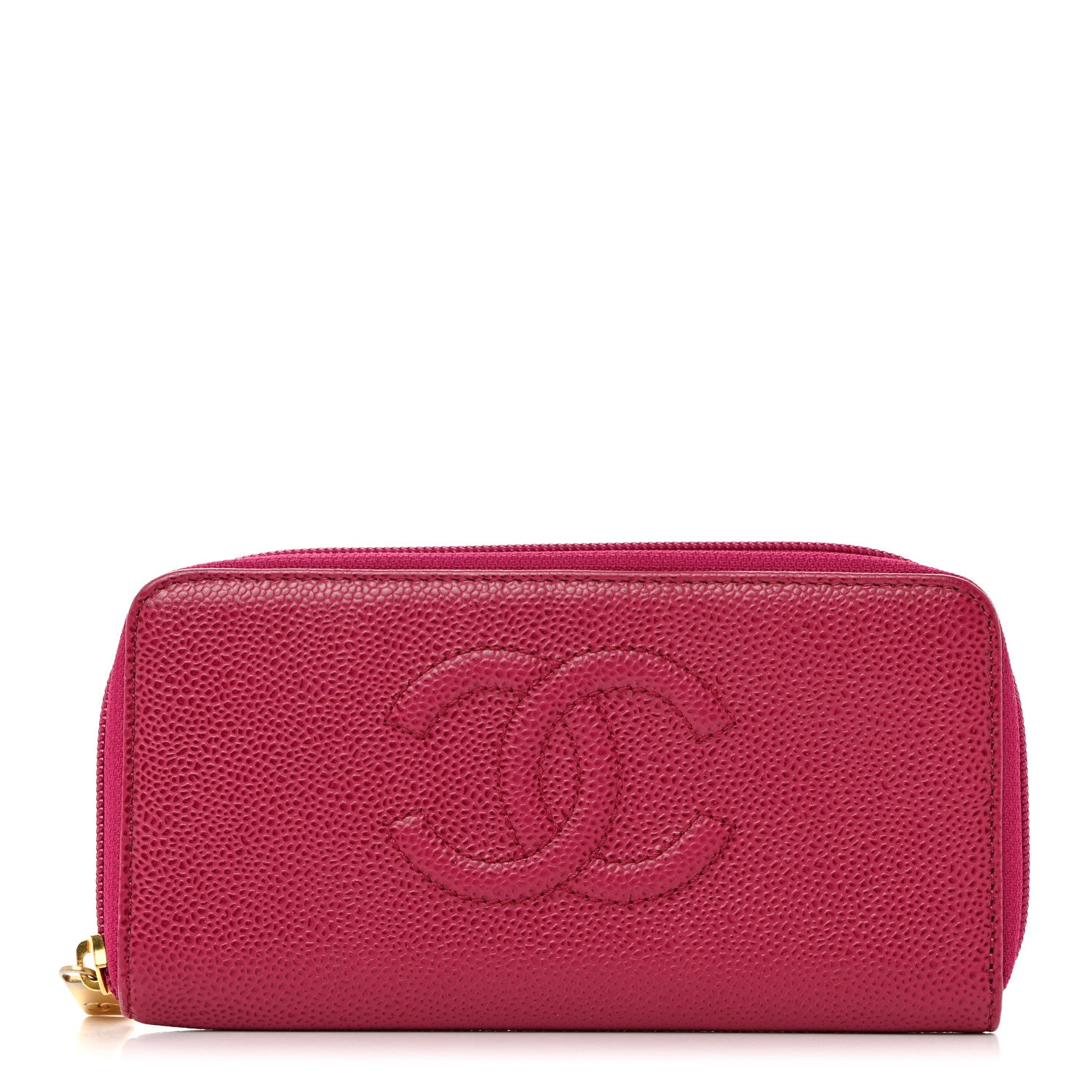 Chanel Caviar Small Timeless Zip Around Wallet Pink 1 of 9