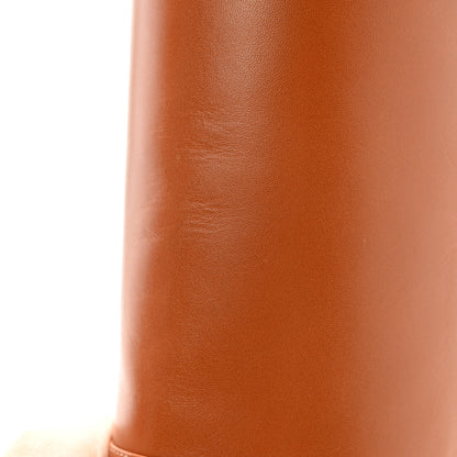 Gucci Calfskin Half Horsebit Tall Boots 39.5 Cognac 10 of 12