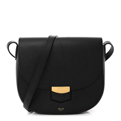 Celine Grained Calfskin Compact Trotteur Black 1 of 13