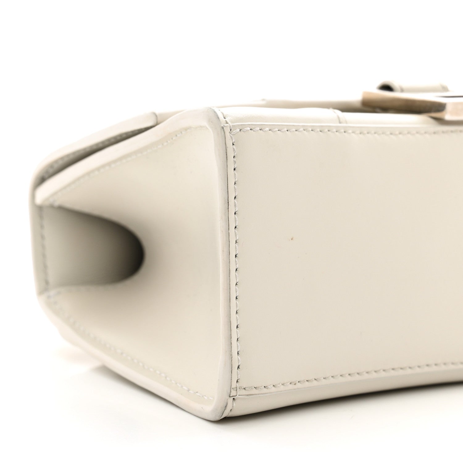Balenciaga Shiny Box Calfskin Hourglass Top Handle Bag XS Chalky White 10 of 12