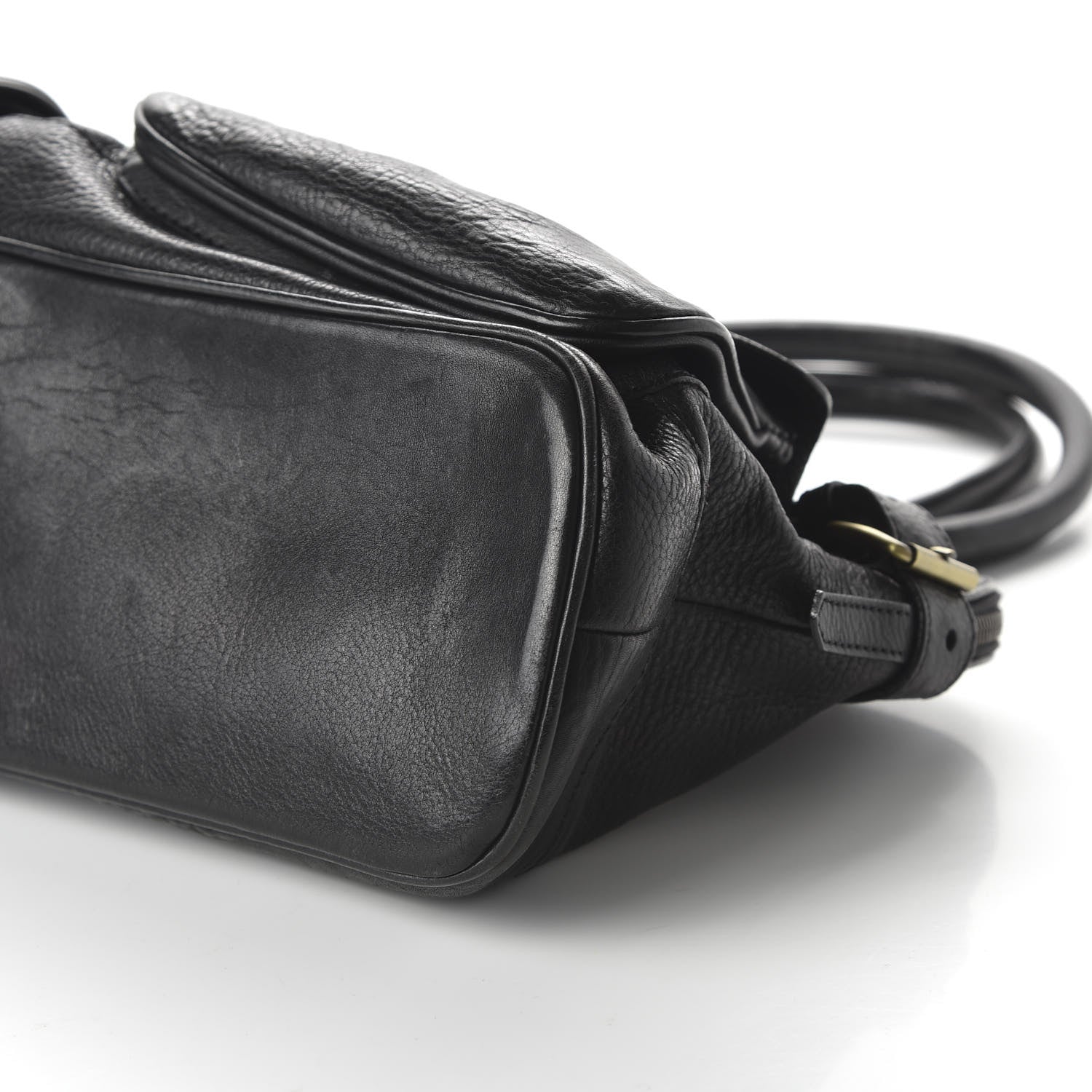Burberry Calfskin Two Front Pocket Satchel Bag Black 7 of 10