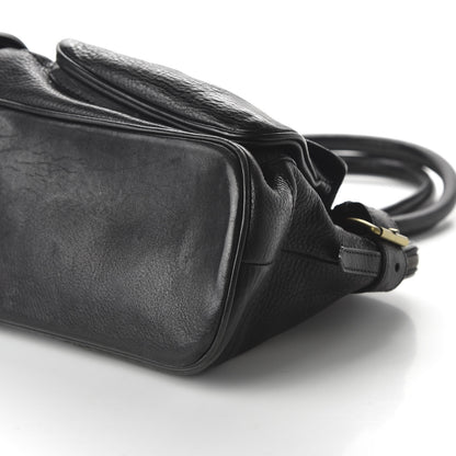 Burberry Calfskin Two Front Pocket Satchel Bag Black 7 of 10