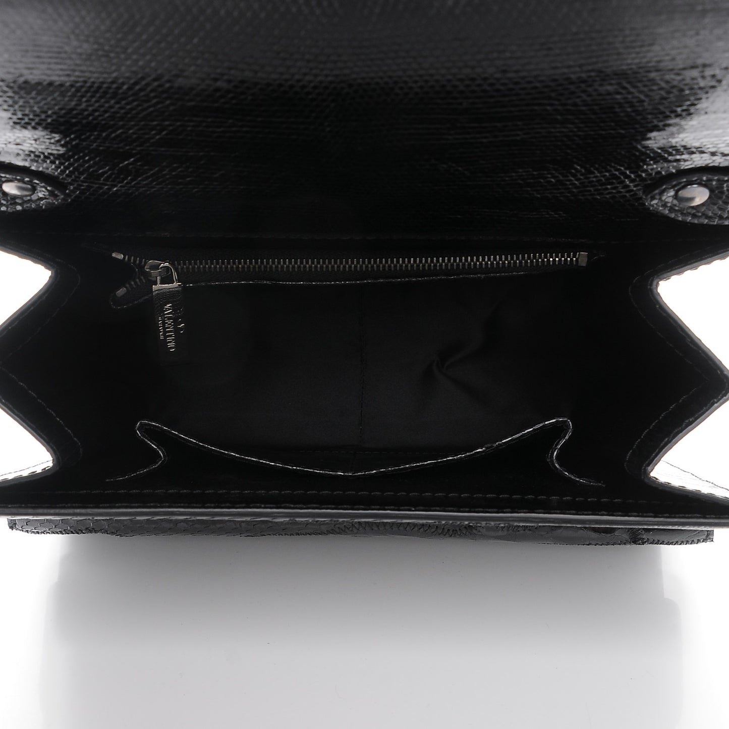 Lizard Ostrich Snakeskin Alligator Satchel Black