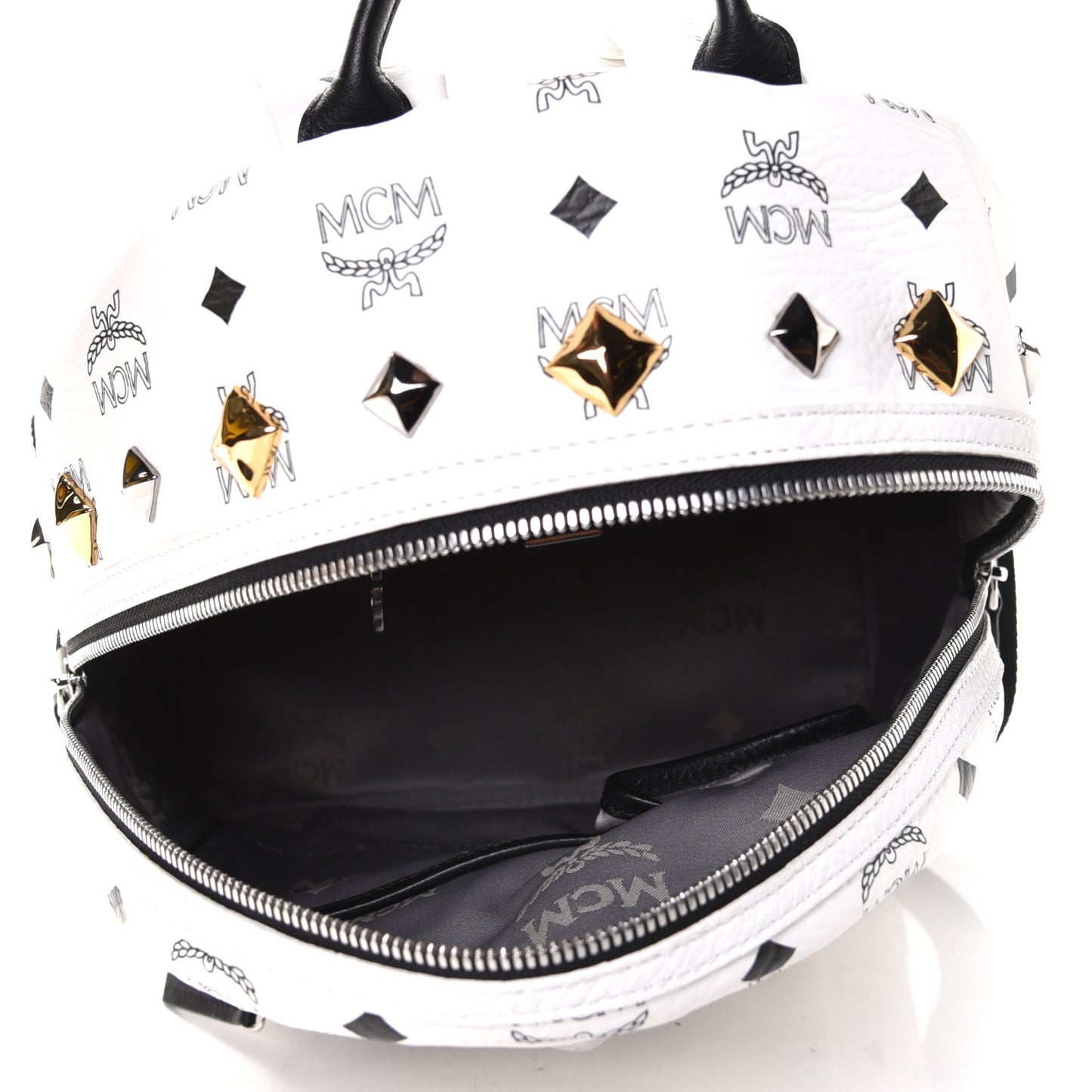 Visetos Studded Small Stark M Backpack White