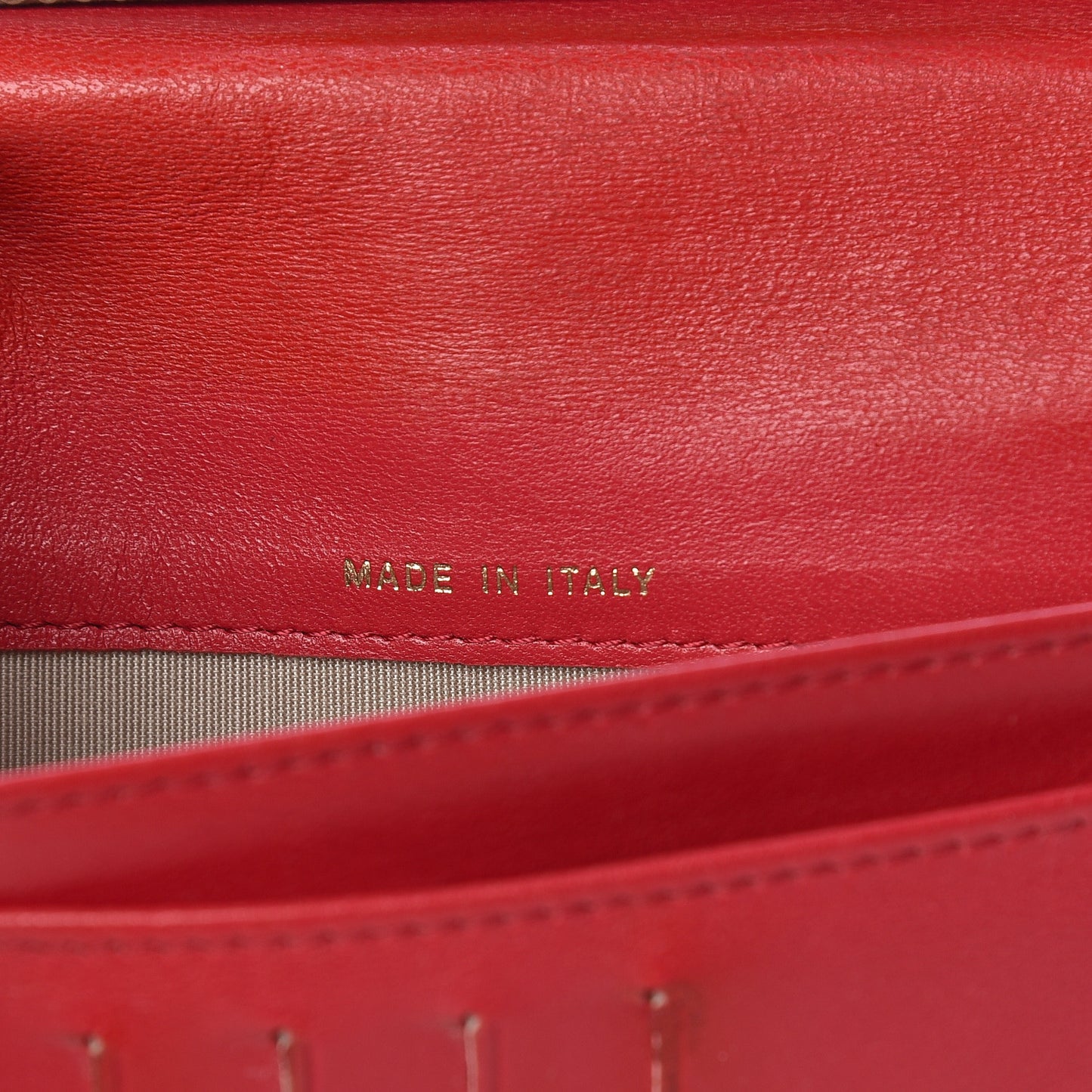 Lambskin Quilted Valentine Wallet Red