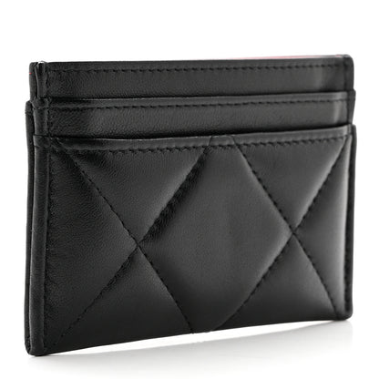 Chanel Lambskin Quilted Chanel 19 Card Holder Black 3 of 9