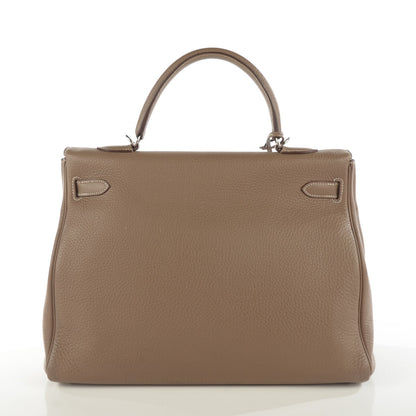 Hermes Taurillon Clemence Kelly Retourne 35 Etoupe 7 of 20