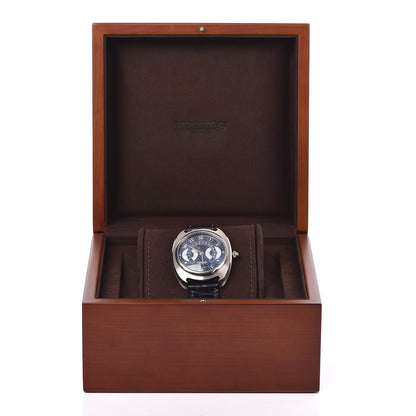 Hermes 18K White Gold Alligator 40.5mm Dressage Annual Calendar Automatic Watch Bleu Obscur 11 of 11