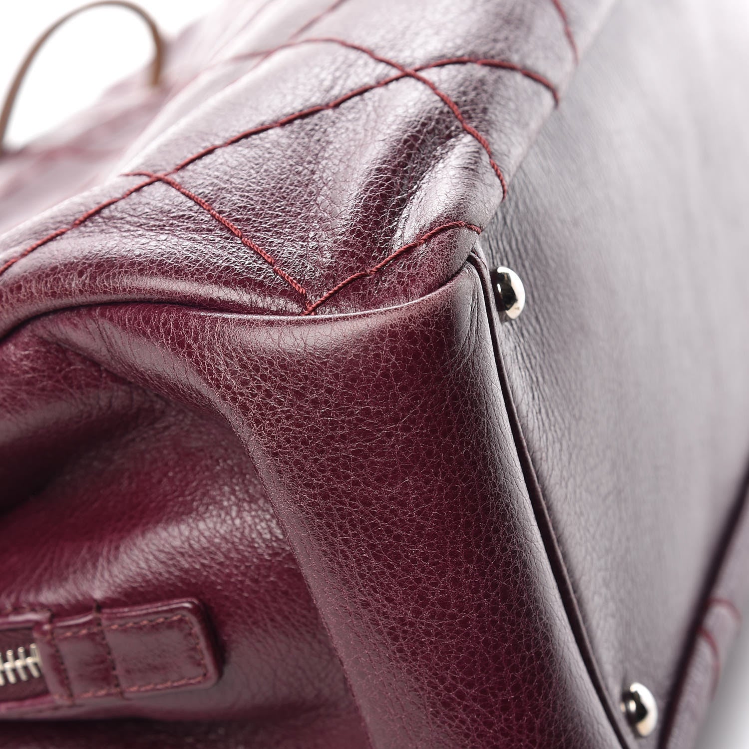 Chanel Glazed Calfskin On the Road Zip Tote Plum 11 of 13