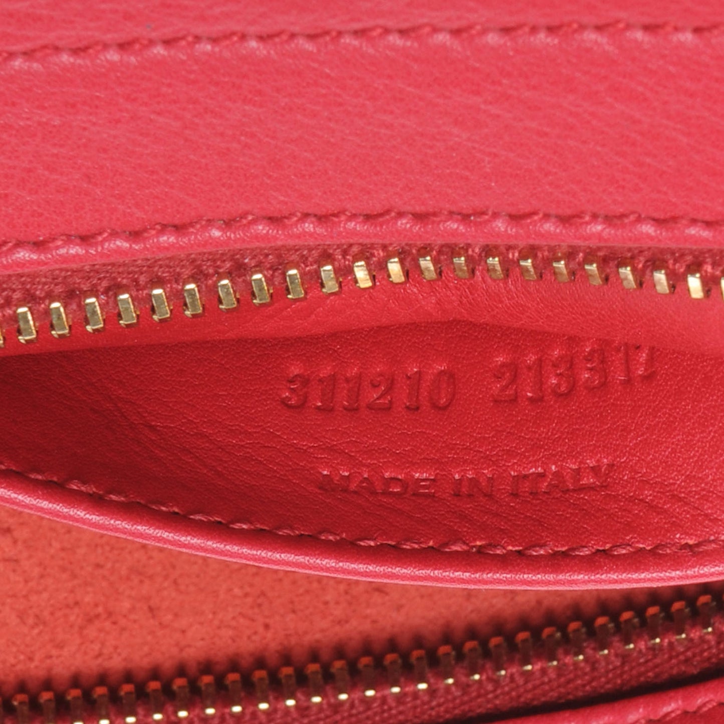 Leather Small Classic Y Cabas Red