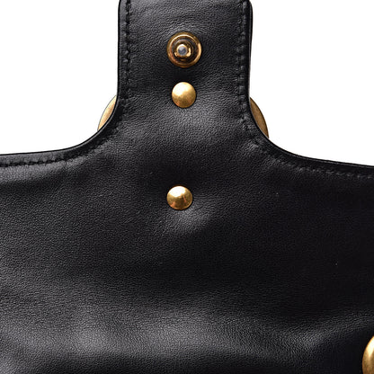 Gucci Calfskin Matelasse Mini GG Marmont Shoulder Bag Black 11 of 12