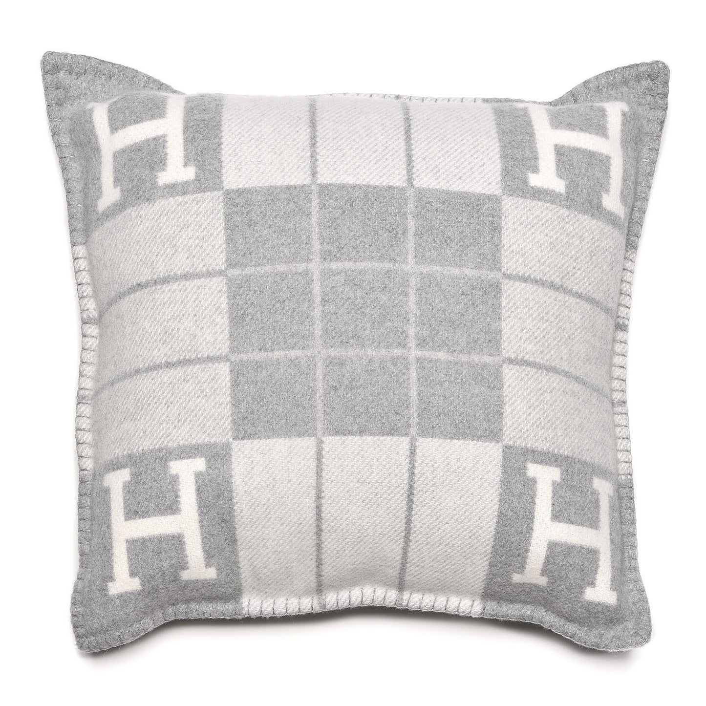 Wool Cashmere Avalon III Pillow PM Ecru Gris Clair