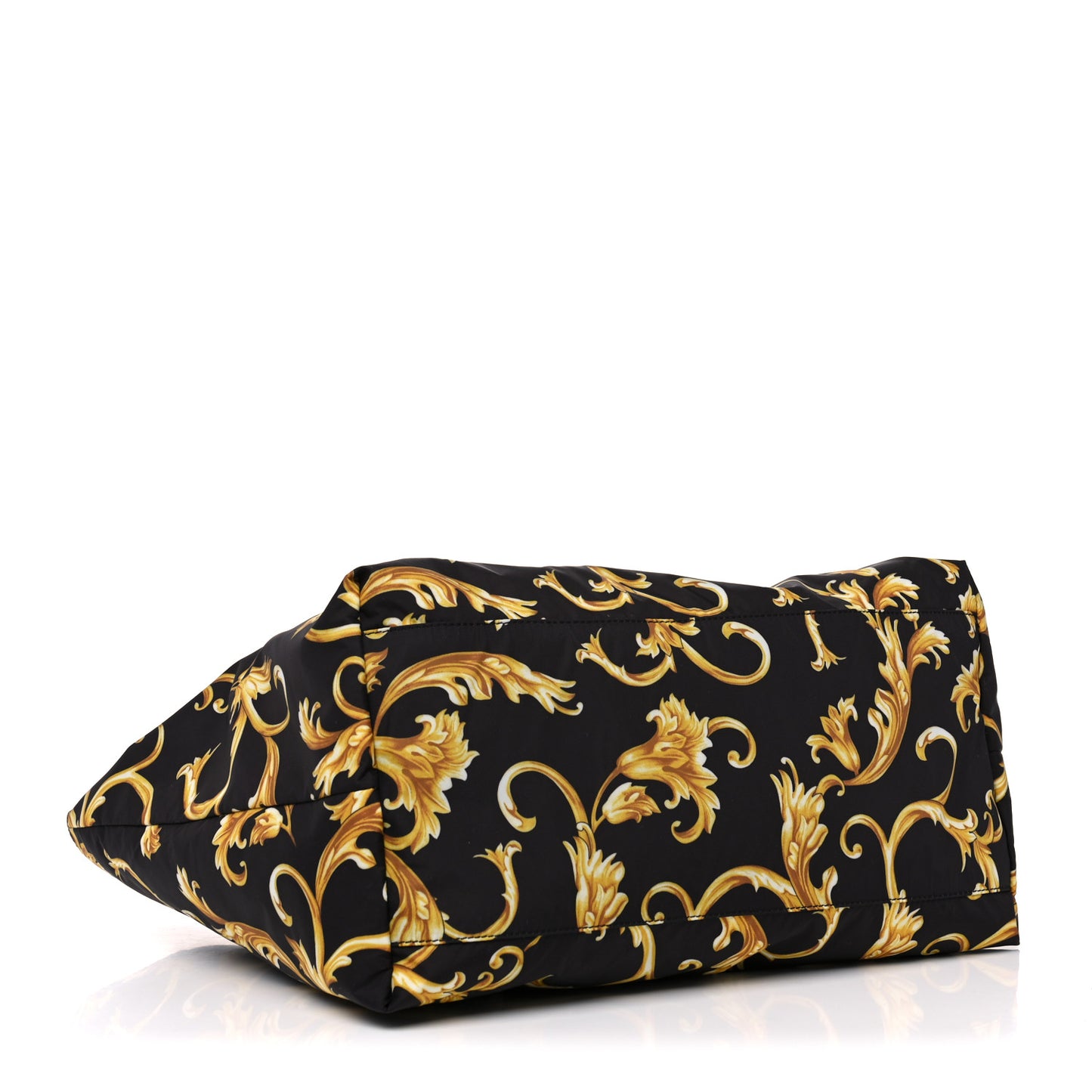 Nylon Baroque Print Tote Black