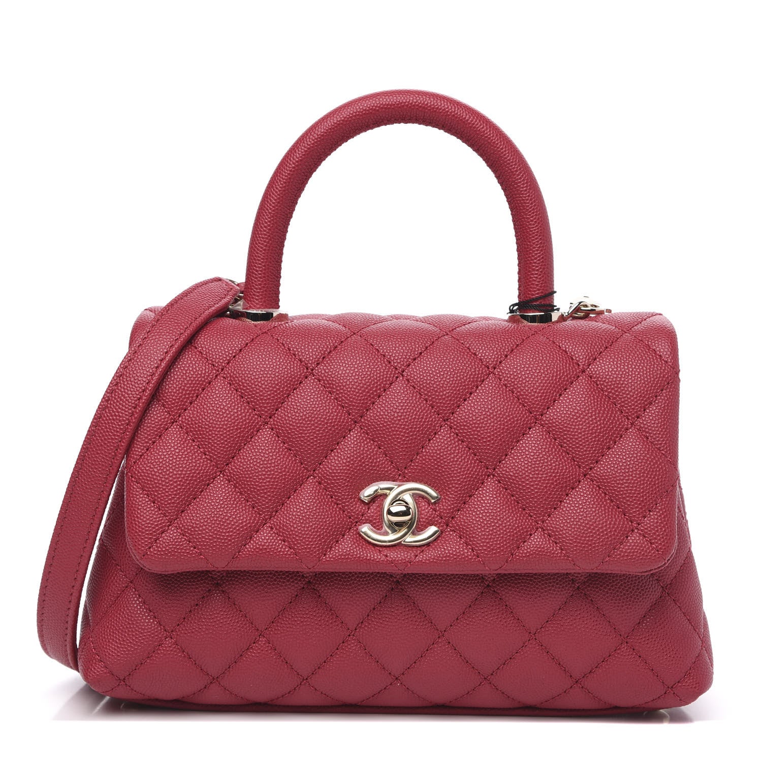 Chanel Caviar Quilted Mini Coco Handle Flap Fuchsia 1 of 10