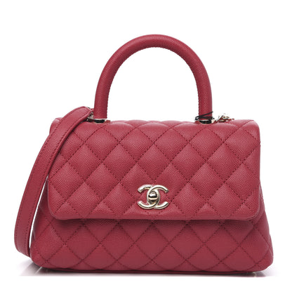 Chanel Caviar Quilted Mini Coco Handle Flap Fuchsia 1 of 10