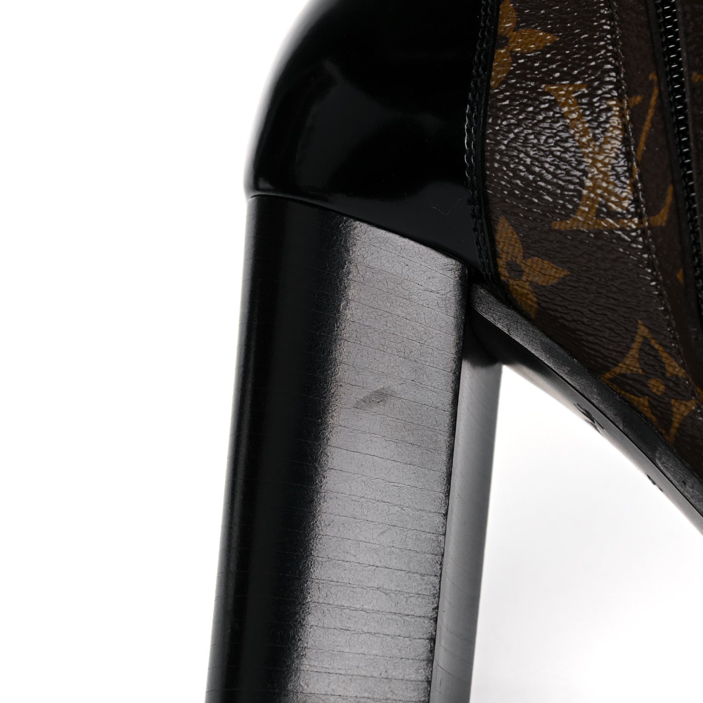 Patent Calfskin Monogram Star Trail Ankle Boots 39 Black