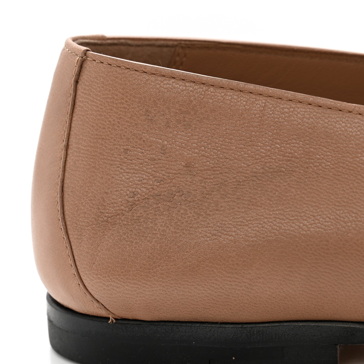 Goatskin Womens Ancora Moccasin Loafers 38 Beige Argile