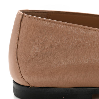 Hermes Goatskin Womens Ancora Moccasin Loafers 38 Beige Argile 13 of 13
