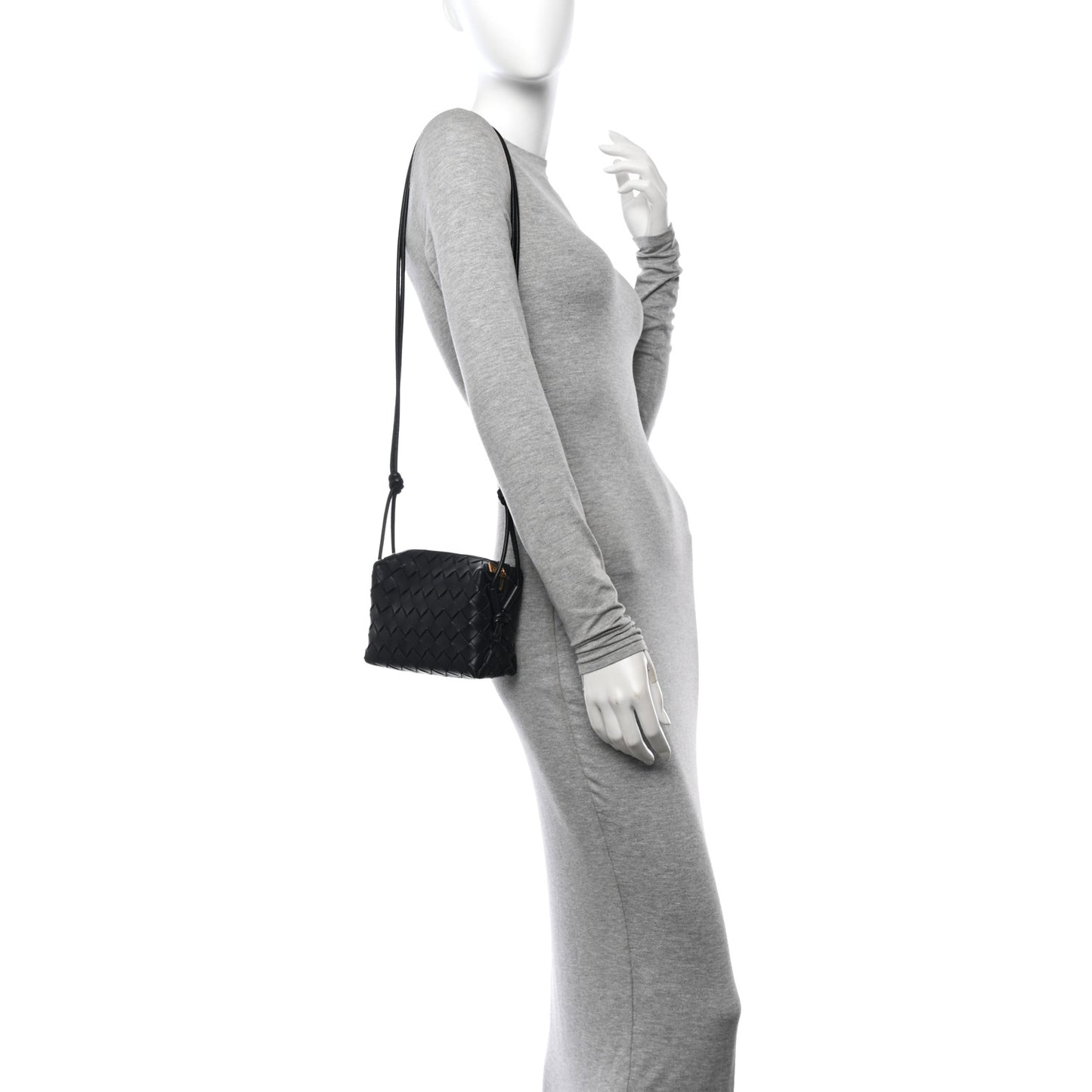 Nappa Intrecciato Mini Loop Camera Bag Black