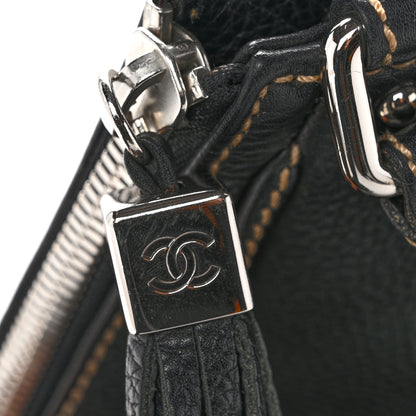 Chanel Grained Calfskin Tassel Hobo Black 14 of 14