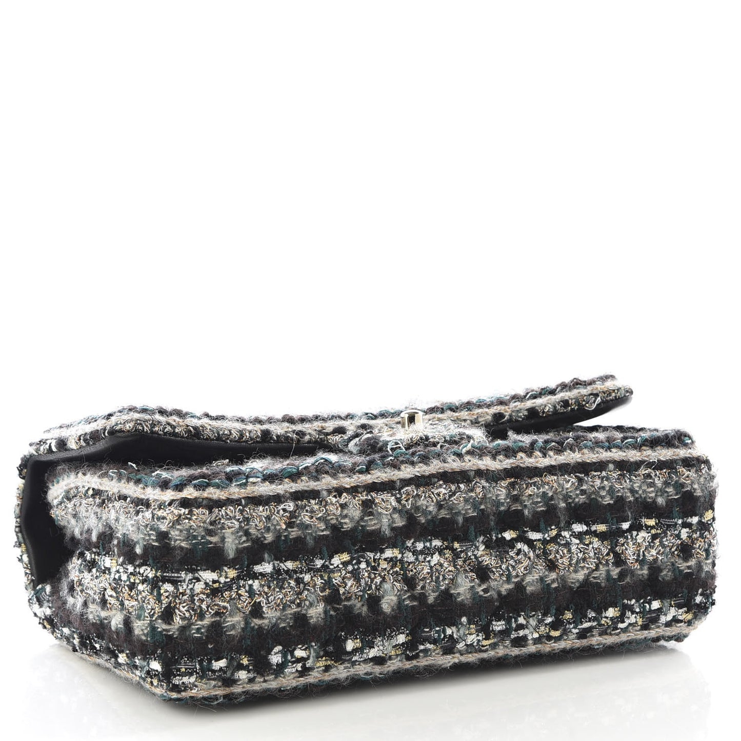 Tweed Medium Single Flap Green