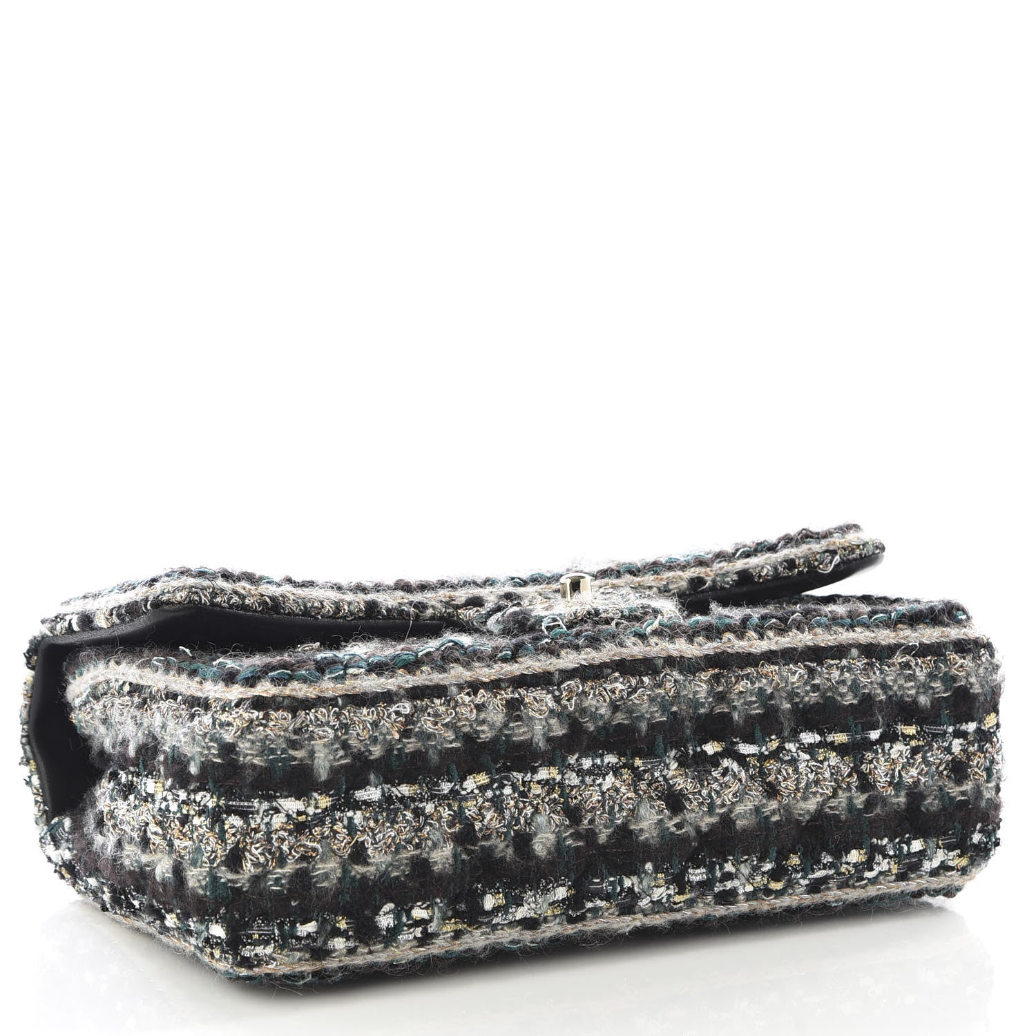 Chanel Tweed Medium Single Flap Green 3 of 11