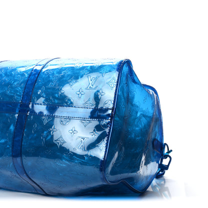 Louis Vuitton PVC Monogram Keepall Bandouliere 50 Blue 9 of 10