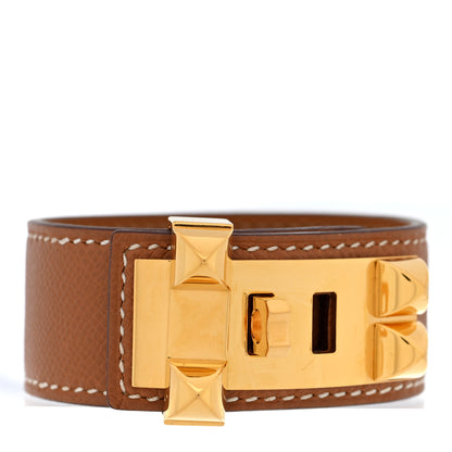 Hermes Epsom Collier de Chien CDC 24 Bracelet T2 Gold 1 of 5