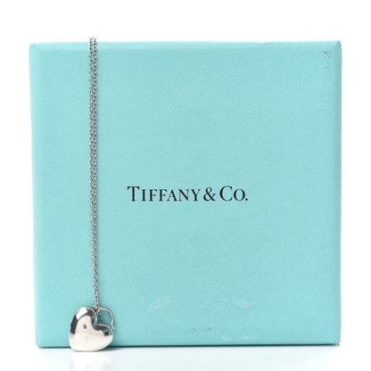 Tiffany Sterling Silver Puffed Heart Pendant Necklace 6 of 6