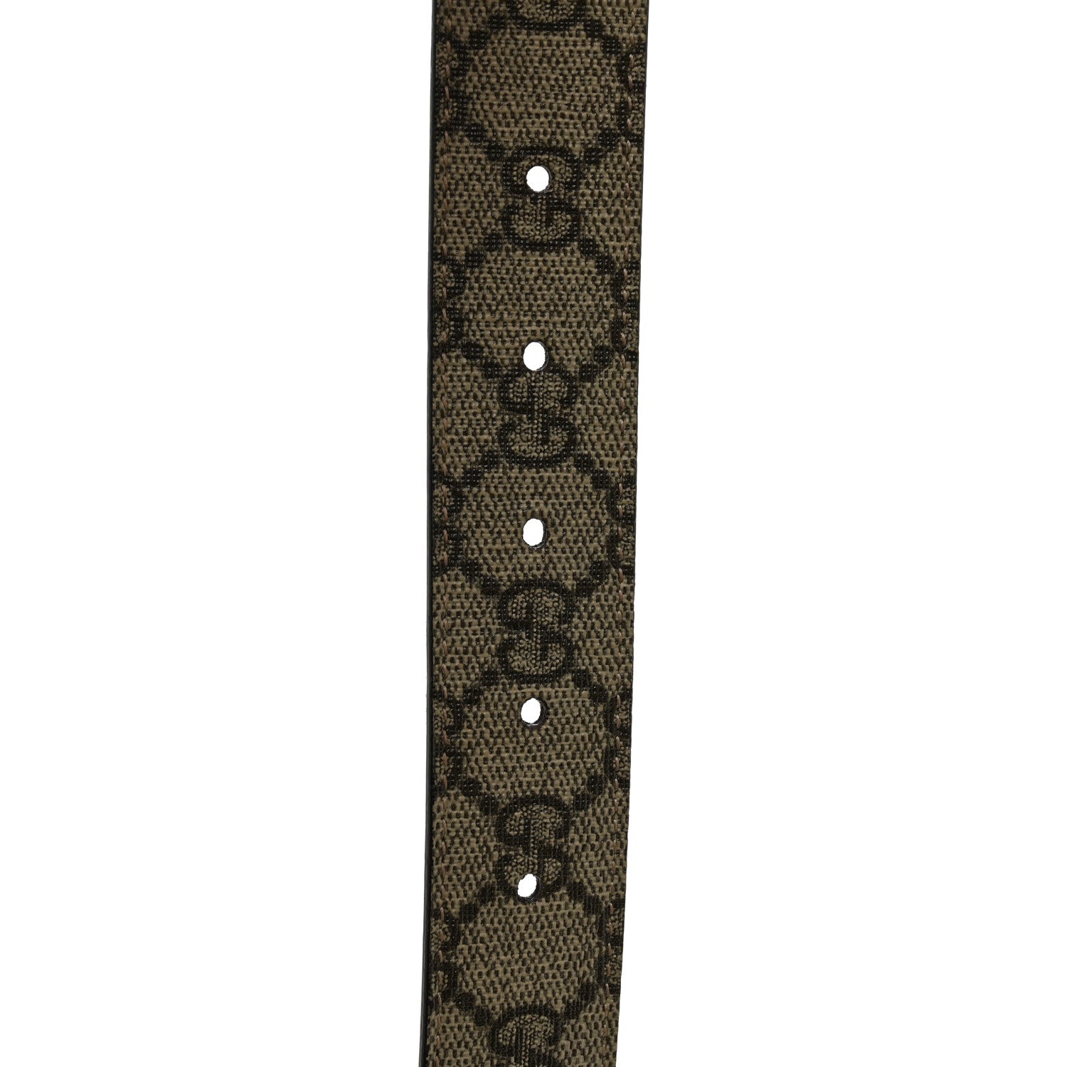 Gucci GG Supreme Monogram Textured Dollar Calfskin Blondie 30mm Belt 95 38 Beige Ebony New Acero 4 of 7