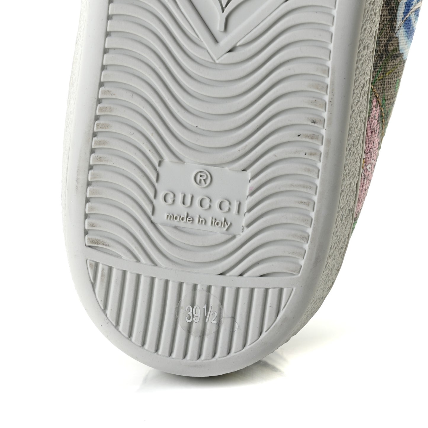 GG Supreme Monogram Flora Web Womens Ace Sneakers 39.5 Beige Multicolor Rosso