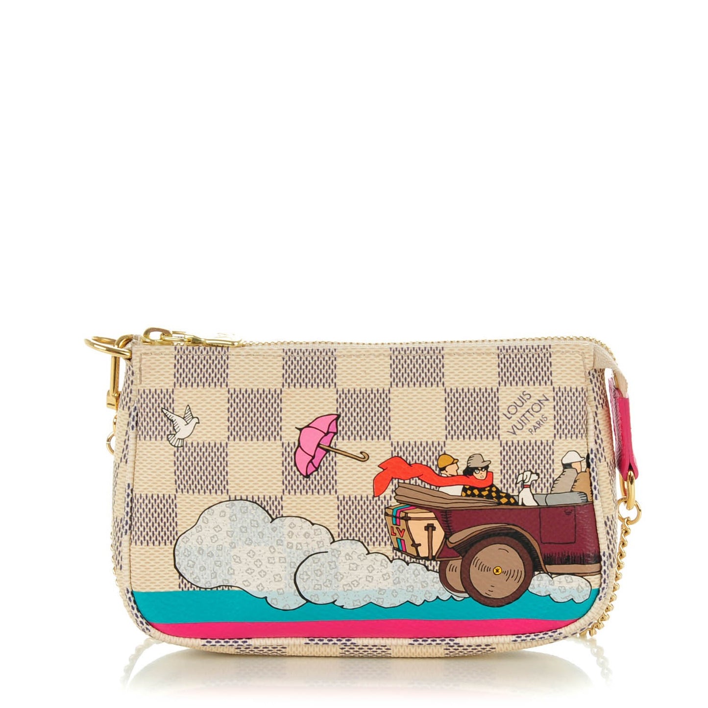 Damier Azur 2015 Christmas Animation Mini Pochette Accessories